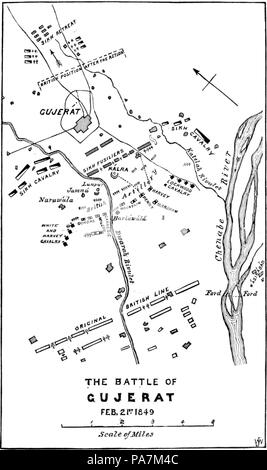 377 Decisive Battles Since Waterloo-The Battle of Gujerat Feb. 21st 1849 Stock Photo