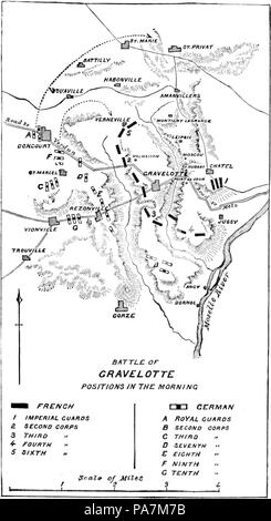 377 Decisive Battles Since Waterloo-Battle of Gravelotte positions in the morning Stock Photo