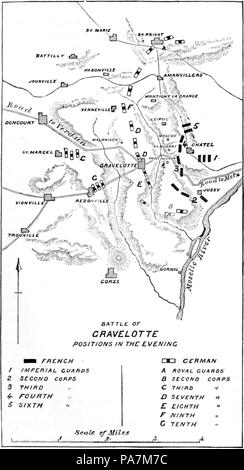 377 Decisive Battles Since Waterloo-Battle of Gravelotte positions in the evening Stock Photo