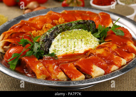 Turkish Food Beyti Kebap Stock Photo