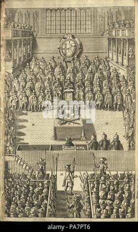 High Court of Justice for the trial of King Charles I of England on January 4, 1649. Museum: PRIVATE COLLECTION. Stock Photo