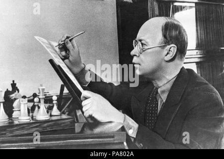 Portrait of the composer Sergei Prokofiev (1891-1953). Museum: Russian State Archive of Literature and Art, Moscow. Stock Photo