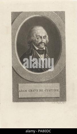 Comte Adam Philippe de Custine (1740-1793). Museum: PRIVATE COLLECTION. Stock Photo