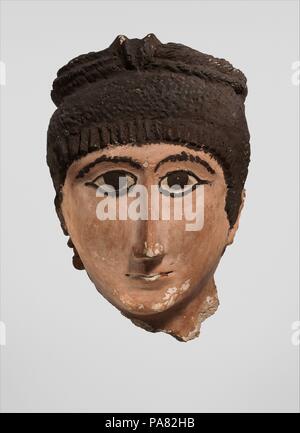 Funerary Mask. Dimensions: h. 23 cm (9 1/16 in); w. 12.2 cm (4 13/16 in). Date: A.D. 1st-4th century. Museum: Metropolitan Museum of Art, New York, USA. Stock Photo