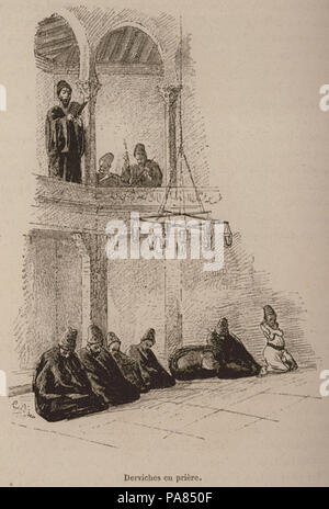 62 Derviches en prière - De Amicis Edmondo - 1883 Stock Photo