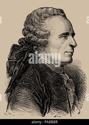 Portrait of Portrait of Jean le Rond D'Alembert (1717-1783). Museum: PRIVATE COLLECTION. Stock Photo