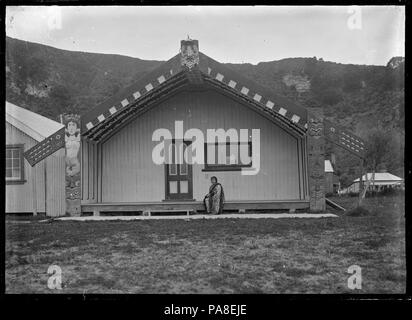 Exterior View Of Wairaka Meeting House Whakatane Showing The Marakihau Mermaid Carving On