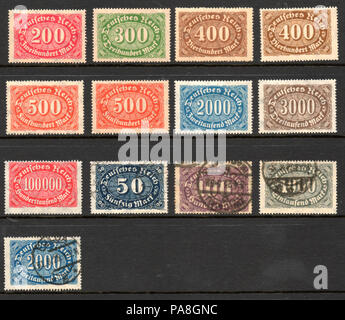 101 German stamps Stock Photo