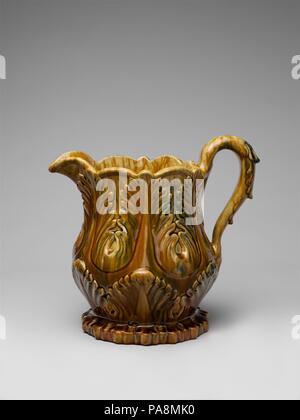 Pitcher. Culture: American. Dimensions: H. 11 3/4 in. (29.8 cm). Manufacturer: Probably Woodward and Blakely Company (1848-57). Date: 1848-57. Museum: Metropolitan Museum of Art, New York, USA. Stock Photo