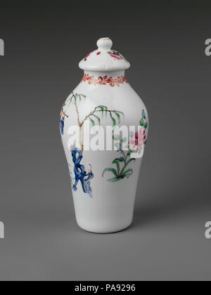 Vase. Culture: British. Dimensions: H. 7 1/2 in. (19.1 cm). Date: ca. 1760. Museum: Metropolitan Museum of Art, New York, USA. Stock Photo