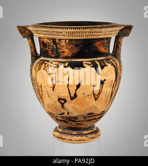 Terracotta Column Krater Vase For Mixing Wine And Water Ca 460