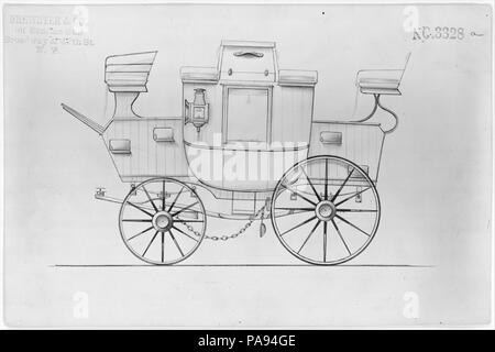 Download Design For Park Drag No 3328a Manufacturer Brewster Co American New York Date 1877 Medium Graphite Pen And Black Ink Watercolor And Stock Photo Alamy
