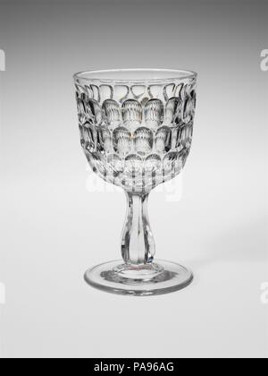Goblet. Culture: American. Dimensions: H. 6 1/4 in. (15.9 cm). Maker: Bakewell, Pears and Company (1836-1882). Date: 1850-70. Museum: Metropolitan Museum of Art, New York, USA. Stock Photo