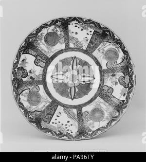 Plate. Culture: Japan. Dimensions: Diam. 8 3/4 in. (22.2 cm). Date: 1700-1780. Museum: Metropolitan Museum of Art, New York, USA. Stock Photo