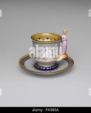 Coffee Cup and Saucer. Culture: American. Dimensions: Cup: H. 2 1