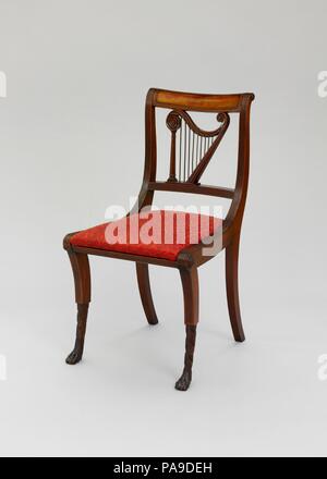 Side Chair. Culture: American. Dimensions: 32 1/4 x 21 3/4 x 18 3/8 in. (81.9 x 55.2 x 46.7 cm). Date: 1810-20. Museum: Metropolitan Museum of Art, New York, USA. Stock Photo