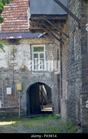 Traditional houses in Ilisu, a Greater Caucasus mountain village in north-western Azerbaijan Stock Photo