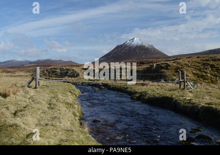 River Berriedale and Morven in the northern Scottish Highlands Stock Photo