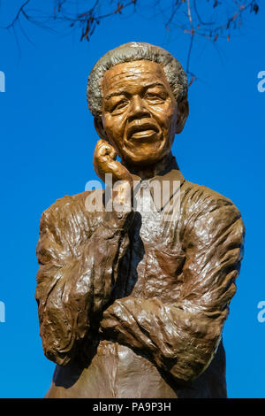 Johannesburg, South Africa, July 12, 2009, Nelson Mandela statue in Soweto Stock Photo