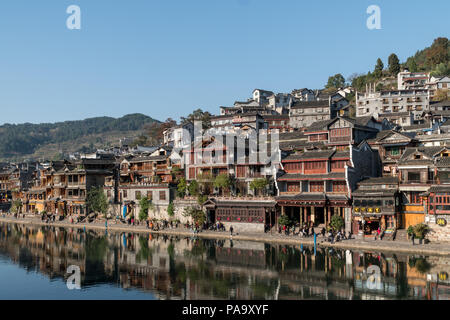 Fenghuang Ancient Town. Located in Fenghuang County. HuNan Province, China Stock Photo