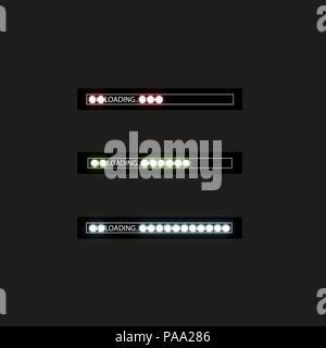 Progress loading bar with lighting. Concept technology. Vector illustration Stock Vector