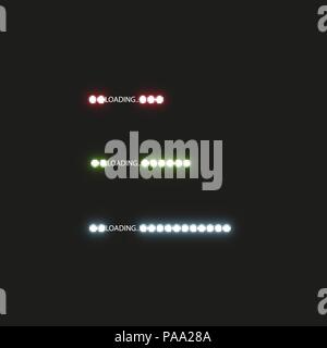 Progress loading bar with lighting. Concept technology. Vector illustration Stock Vector