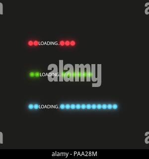 Progress loading bar with lighting. Concept technology. Vector illustration Stock Vector
