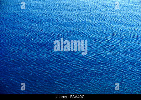 Aerial view of gradient blue color of sea surface with small waves. Big dimension blue background with free copy space for text Stock Photo