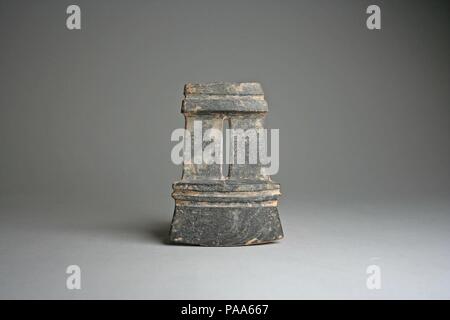 Stone Temple Model. Culture: Mezcala. Dimensions: Height 5 in.. Date: 1st-8th century. Museum: Metropolitan Museum of Art, New York, USA. Stock Photo