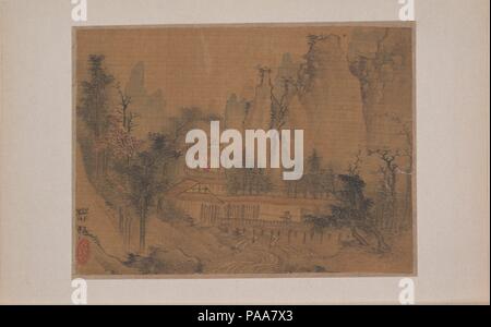 Landscape. Artist: Fan Hong. Culture: China. Dimensions: 5 x 6 3/4 in. (12.7 x 17.1 cm). Museum: Metropolitan Museum of Art, New York, USA. Stock Photo