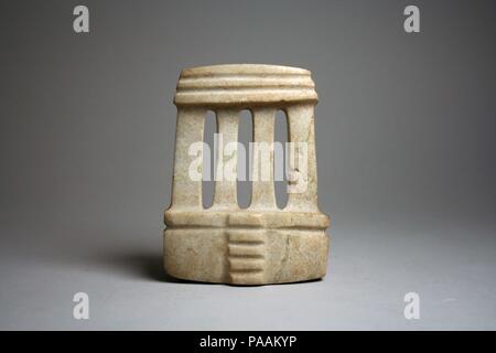 Stone Temple Model. Culture: Mezcala. Dimensions: Height 5-1/8 in.. Date: 1st-8th century. Museum: Metropolitan Museum of Art, New York, USA. Stock Photo
