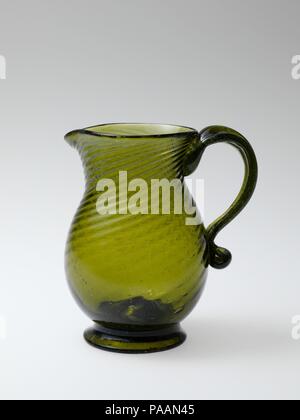 Pitcher. Culture: American. Dimensions: H. 4 3/4 in. (12.1 cm). Date: 1815-40. Museum: Metropolitan Museum of Art, New York, USA. Stock Photo