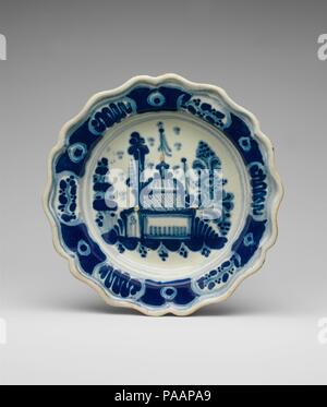 Plate. Culture: Mexican. Dimensions: Diam. 8 5/8 in. (21.9 cm). Date: ca. 1800. Museum: Metropolitan Museum of Art, New York, USA. Stock Photo