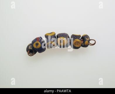 Beads, 6. Dimensions: Other: 2 1/8 in. (5.4 cm)  Diameter (Largest bead): 9/16 in. (1.5 cm)  Diameter (Smallest bead): 3/8 in. (1 cm). Museum: Metropolitan Museum of Art, New York, USA. Stock Photo