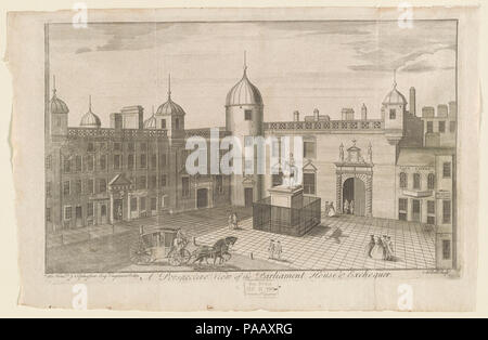 A perspective view of the Parliament House & Exchequer Stock Photo