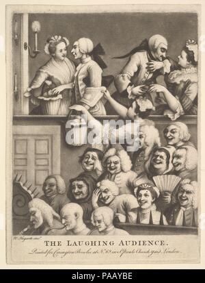 The Laughing Audience. Artist: After William Hogarth (British, London 1697-1764 London). Dimensions: Sheet: 6 1/4 x 4 11/16 in. (15.8 x 11.9 cm). Published in: London. Publisher: Carington Bowles I (British, 1724-1793). Date: second half 18th century. Museum: Metropolitan Museum of Art, New York, USA.