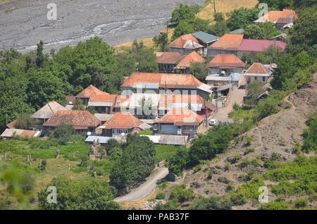 Panoramic of Ilisu and the Kurmuk valley in north-western Azerbaijan Stock Photo