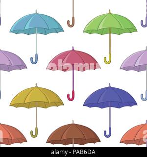 Umbrella, seamless background Stock Vector