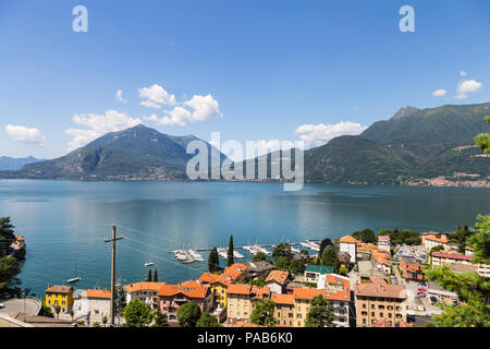 Stunning view of the Bellano town by the famous lake Como in the Italian alps in Lombardy in north Italy Stock Photo