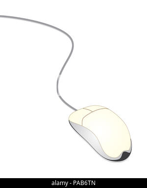 A vector illustration of a nice computer mouse Stock Photo