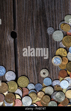 coins of different countries and times Stock Photo