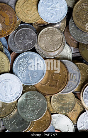 coins of different countries and times Stock Photo