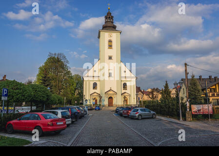 Roman Catholic Parish Church of Saints Peter and Paul in Skoczow town, Silesian Voivodeship of Poland Stock Photo