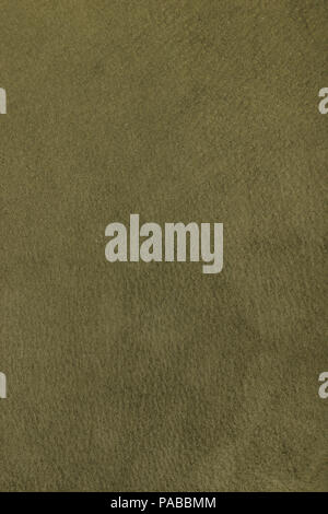 Olive suede leather texture closeup; Stock Photo