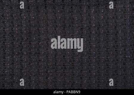 Black violet jacquard tweed texture closeup Stock Photo