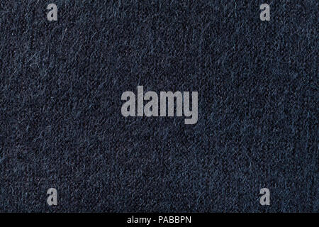 Dark blue Nappy knitwear wool fabric texture Stock Photo