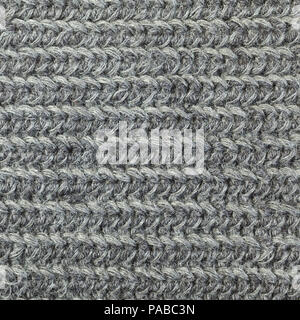 Gray large knitted knitwear texture closeup Stock Photo