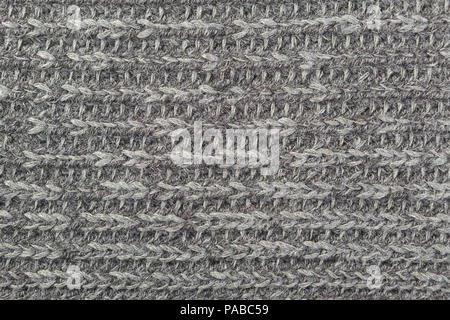 Gray large knitted knitwear texture closeup Stock Photo