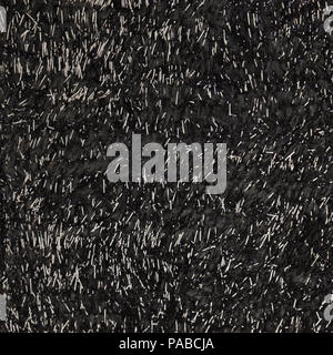Black nappy jacquard wool fabric with shiny fiber texture closeup Stock Photo