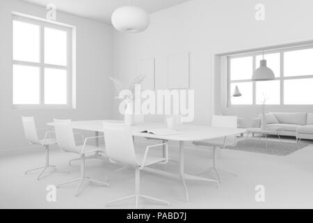 Model of dining room interior design Stock Photo